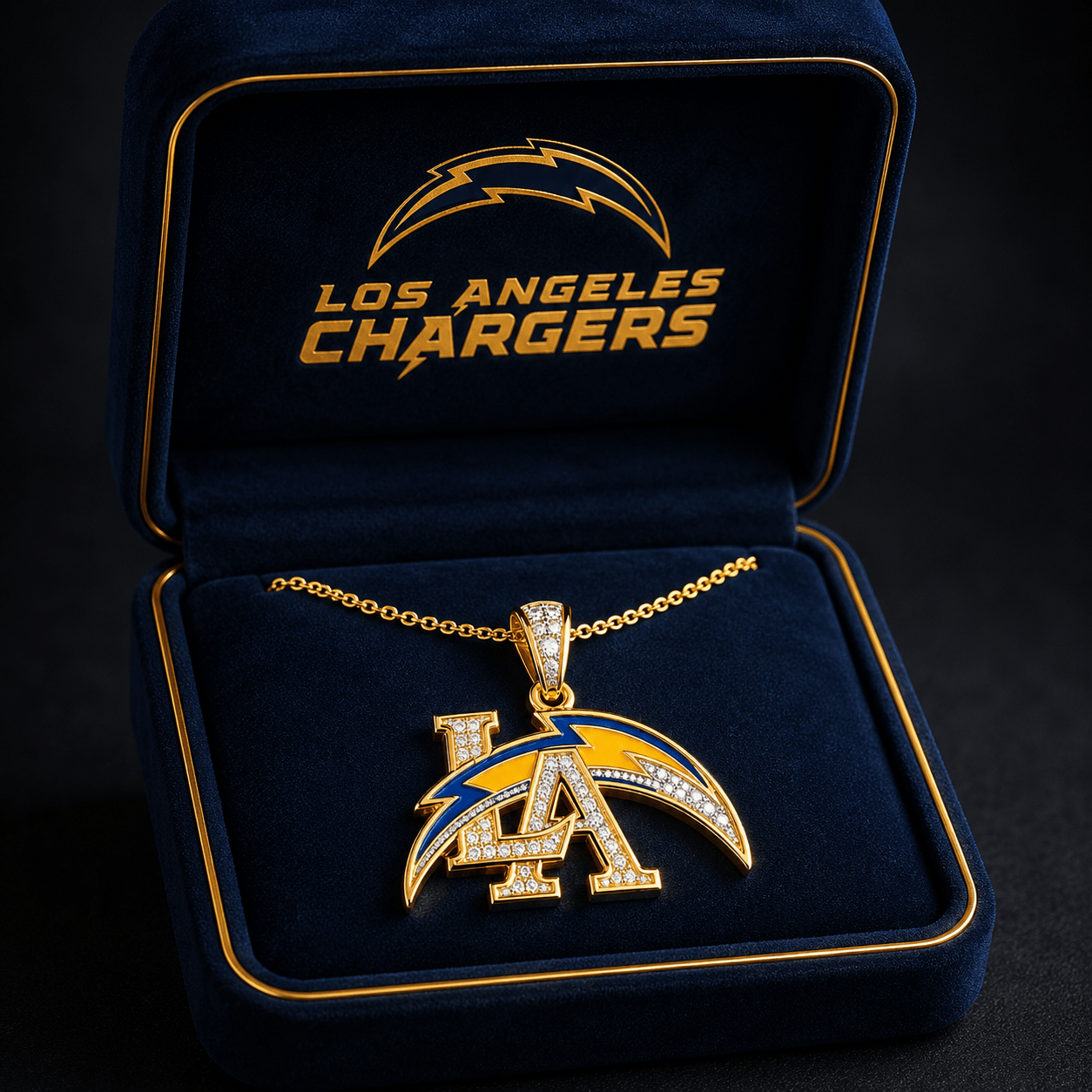 LAC Solid Gold Chain with Diamond Pendant BMD