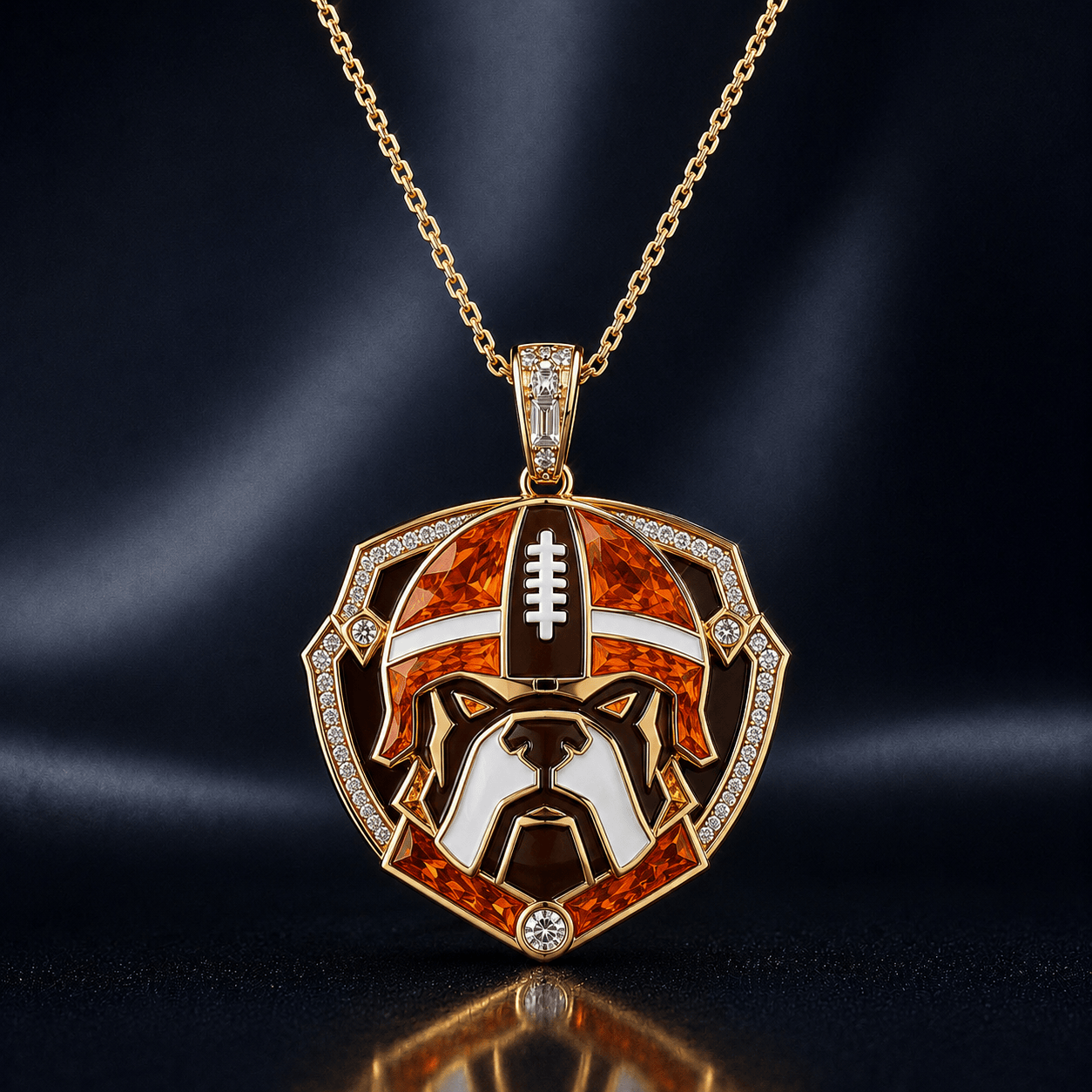 CLVB Solid Gold Chain with Diamond Pendant TMH