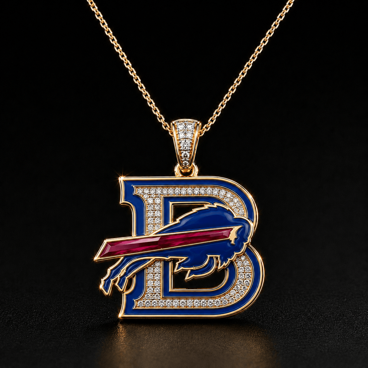 BFBL Solid Gold Chain with Diamond Pendant TMH