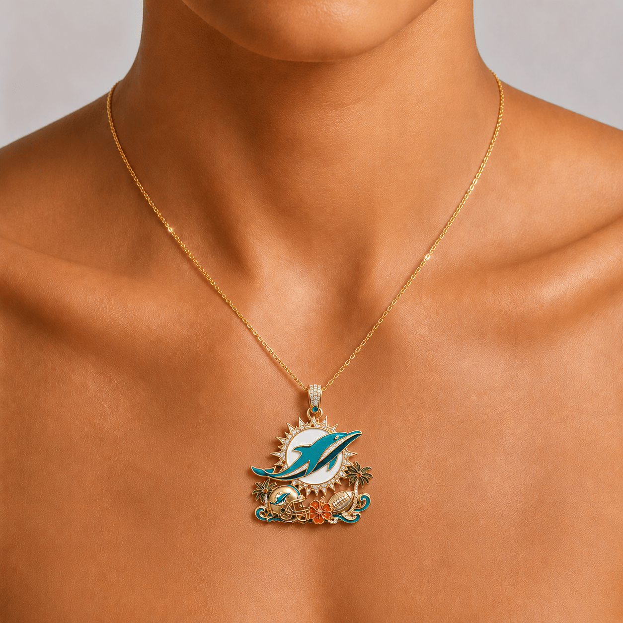 MDP Solid Gold Chain with Diamond Pendant BMD