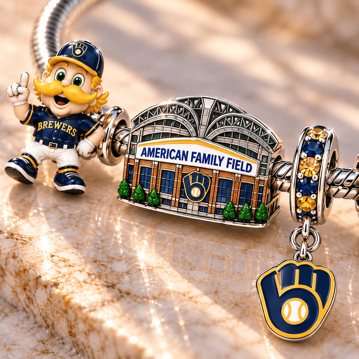 MLKB Silver Charm Bracelet Set BMD