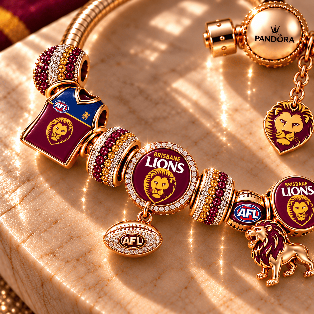 BRBL Gold Charm Bracelet Set PNPA
