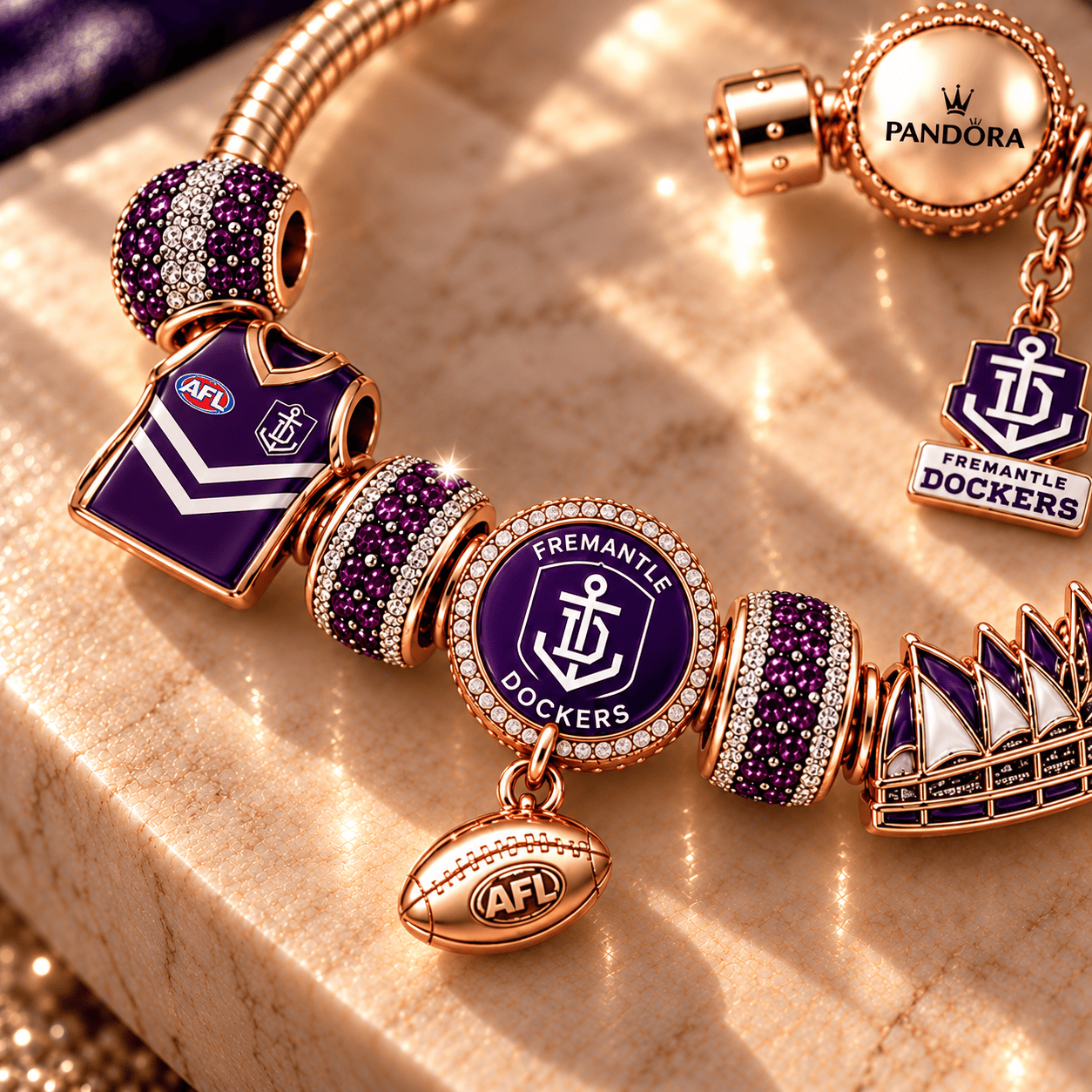 FRMT Gold Charm Bracelet Set PNPA