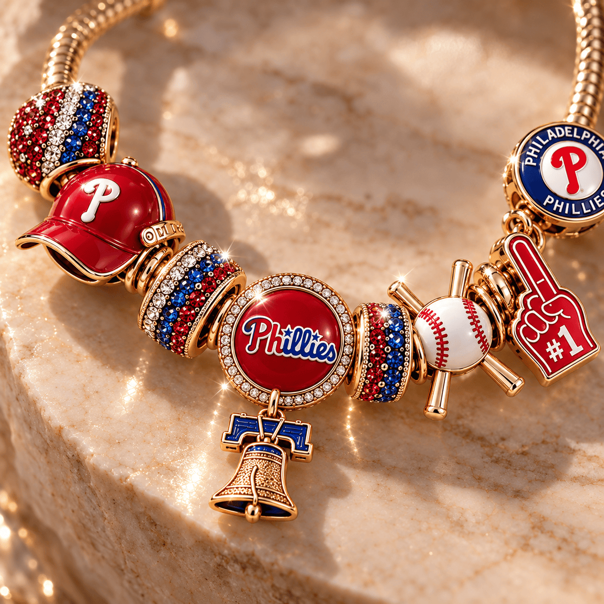 PPP Gold Charm Bracelet Set PNPA