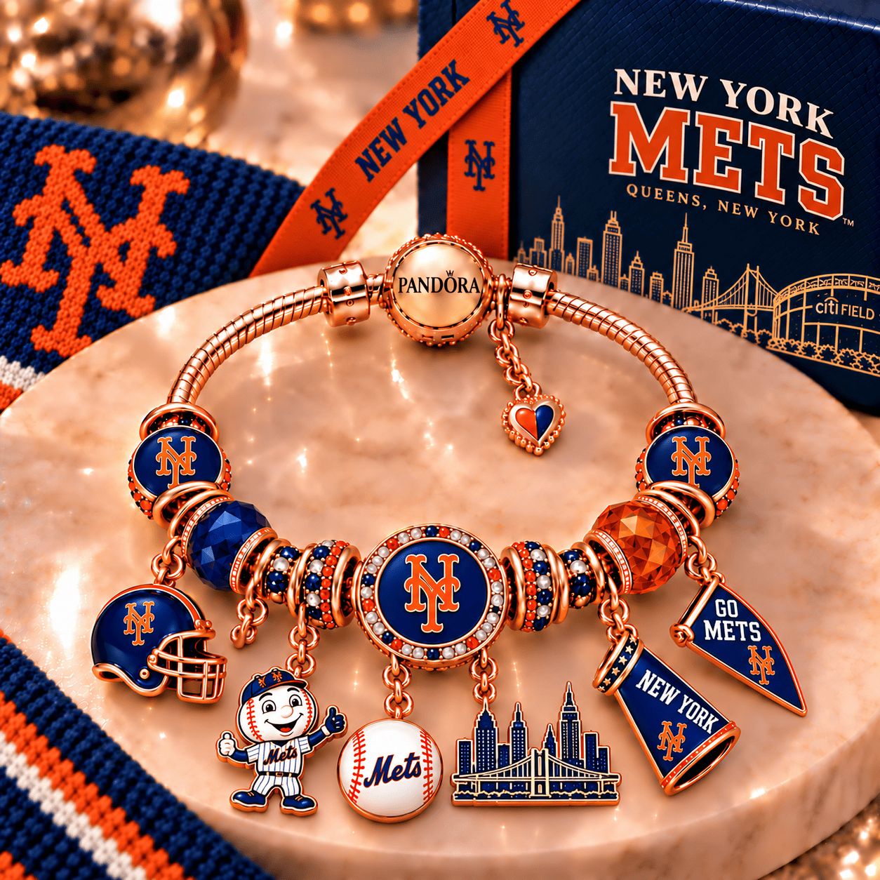 NYM Gold Charm Bracelet Set PNPA