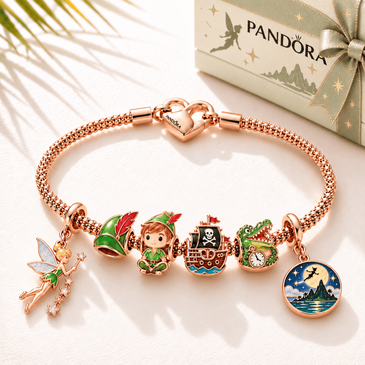 PTP Rose Gold Charm Bracelet Set TTTT