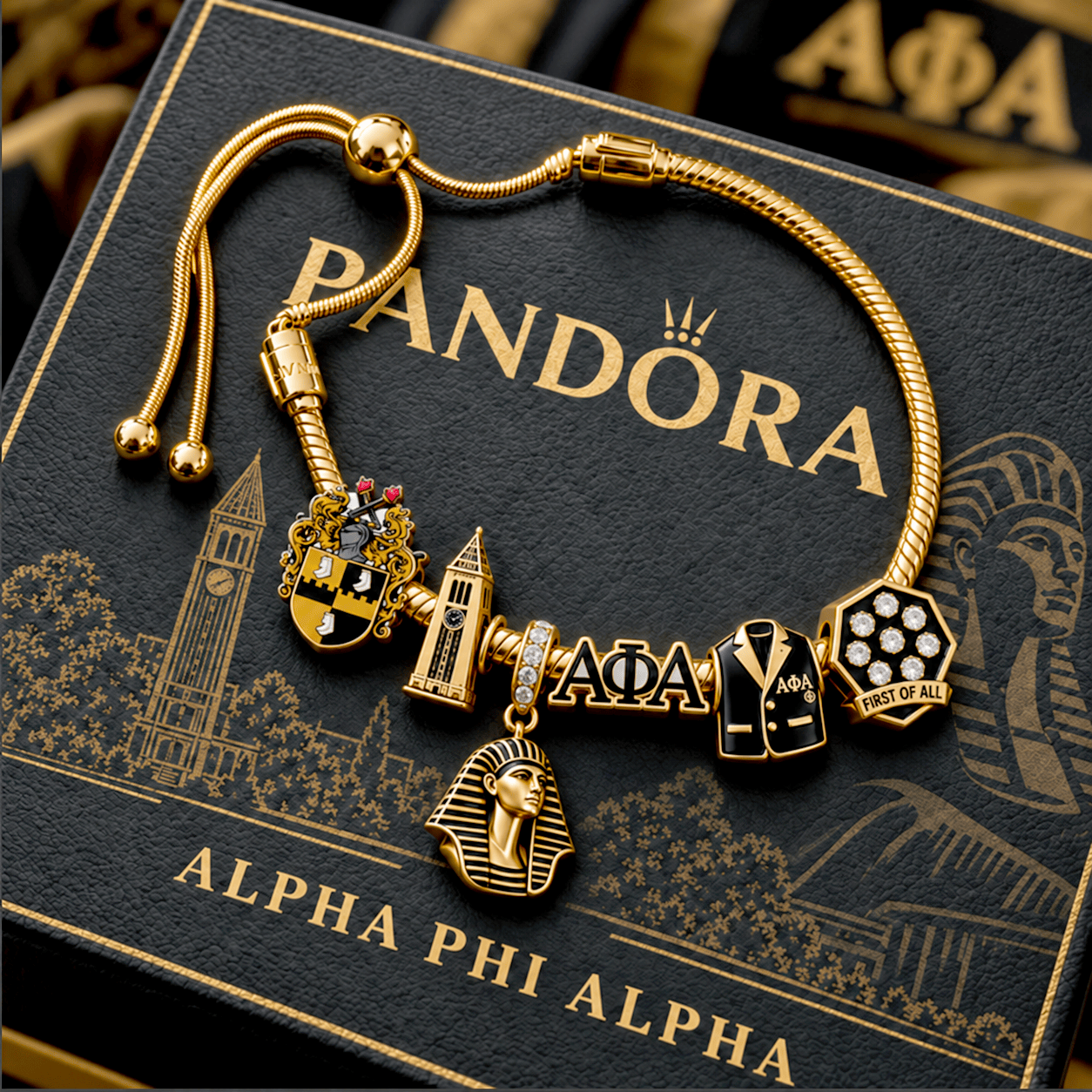 APA Silver Charm Bracelet Set NTVA