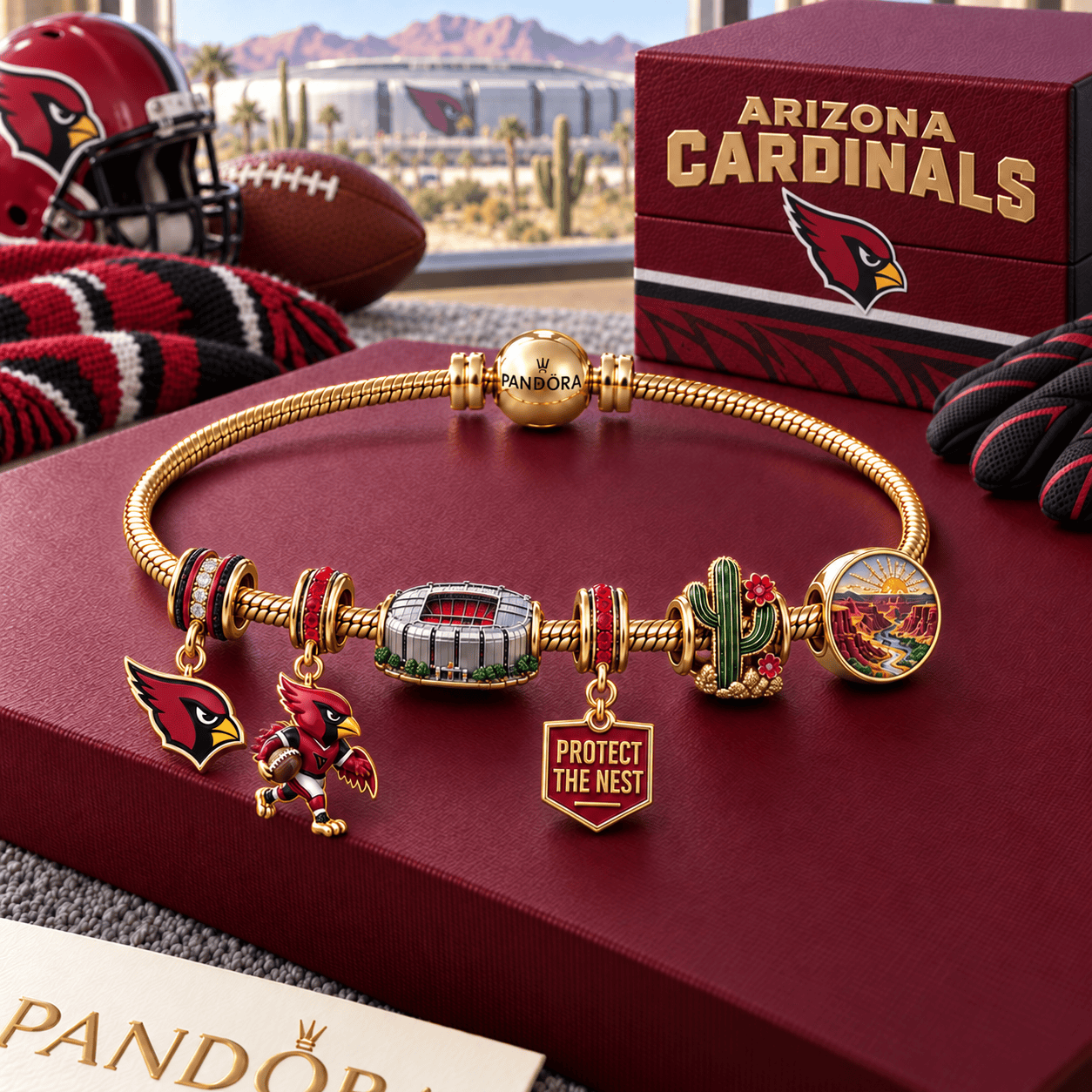 ARCD Gold Charm Bracelet Set HQH