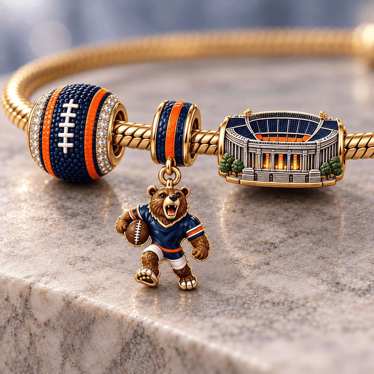 CCB Gold Charm Bracelet Set HQH