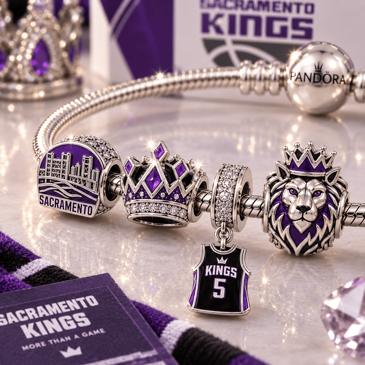 SCRK Sliver Charm Bracelet Set VTH
