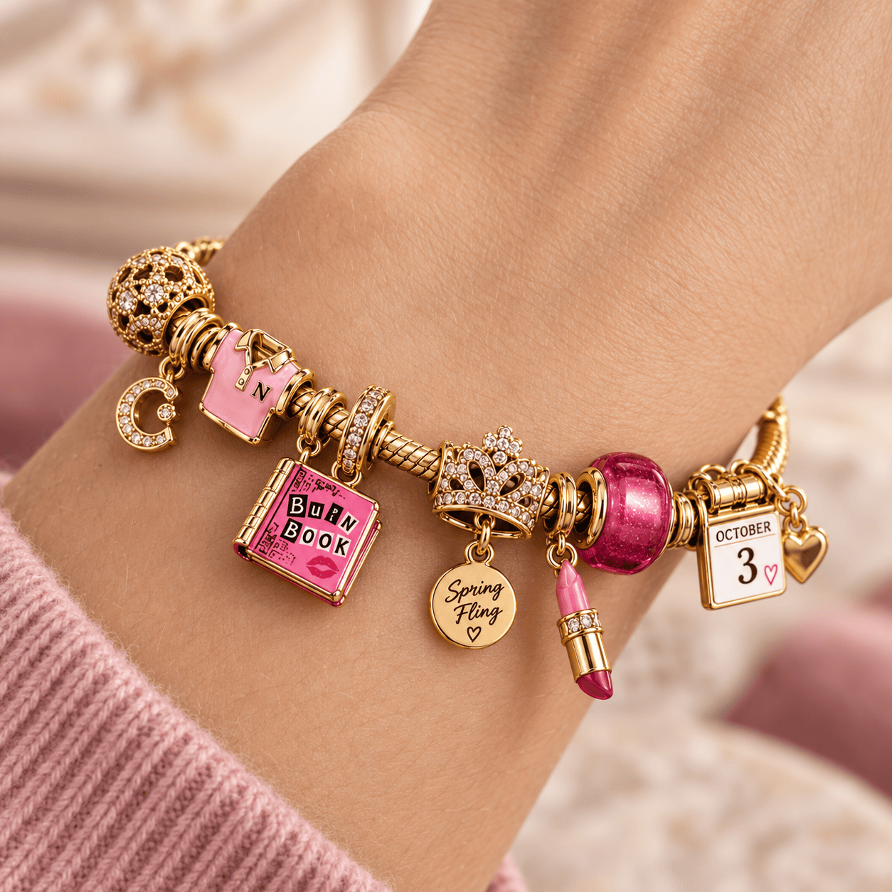 MGL Gold Charm Bracelet Set PTKL