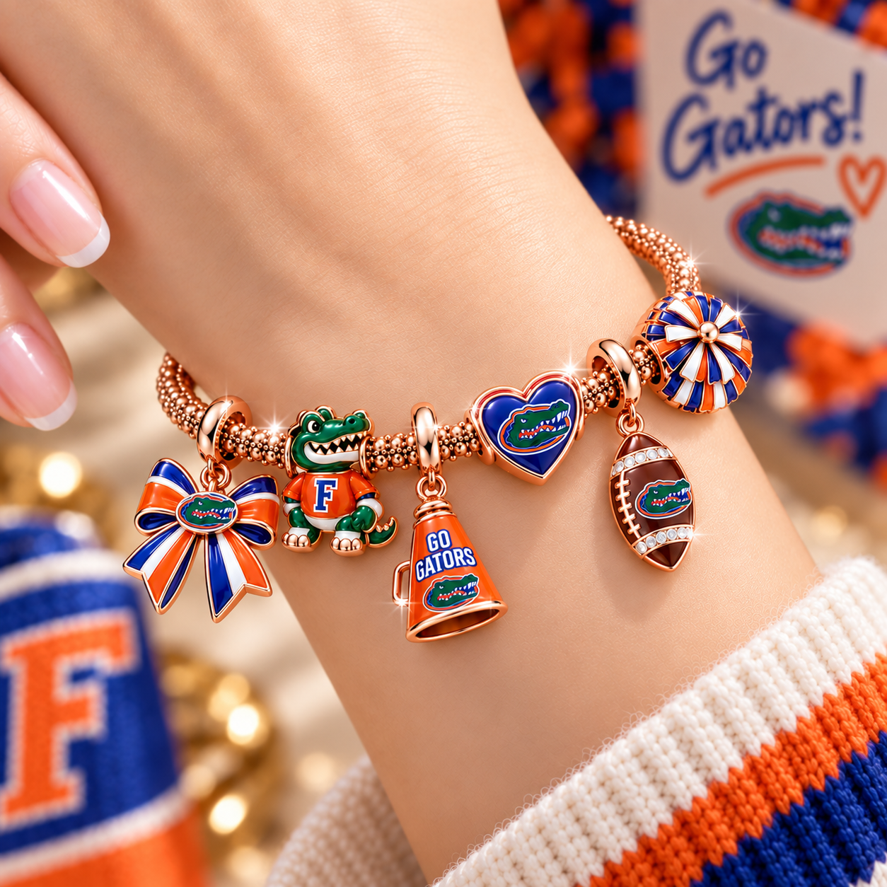 FGT Rose Gold Charm Bracelet Set TTTT