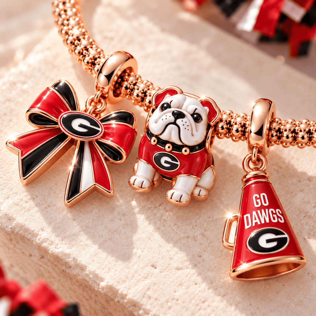 GGBD Rose Gold Charm Bracelet Set TTTT