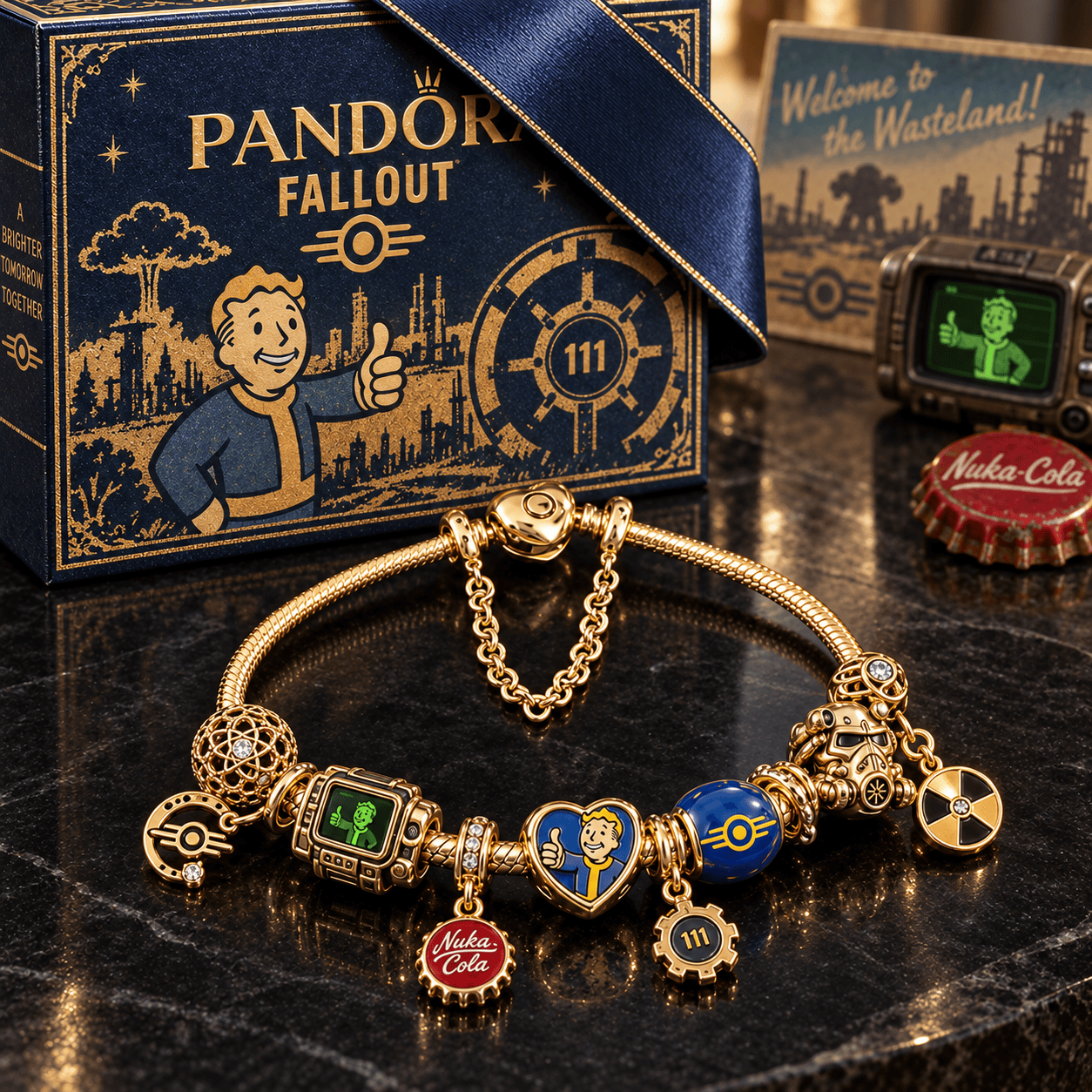 FOG Gold Charm Bracelet Set PTKL