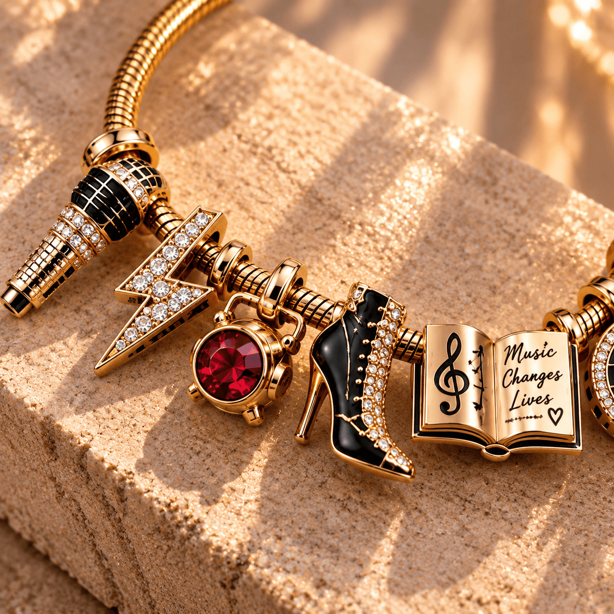 TNTN Gold Charm Bracelet Set TTN