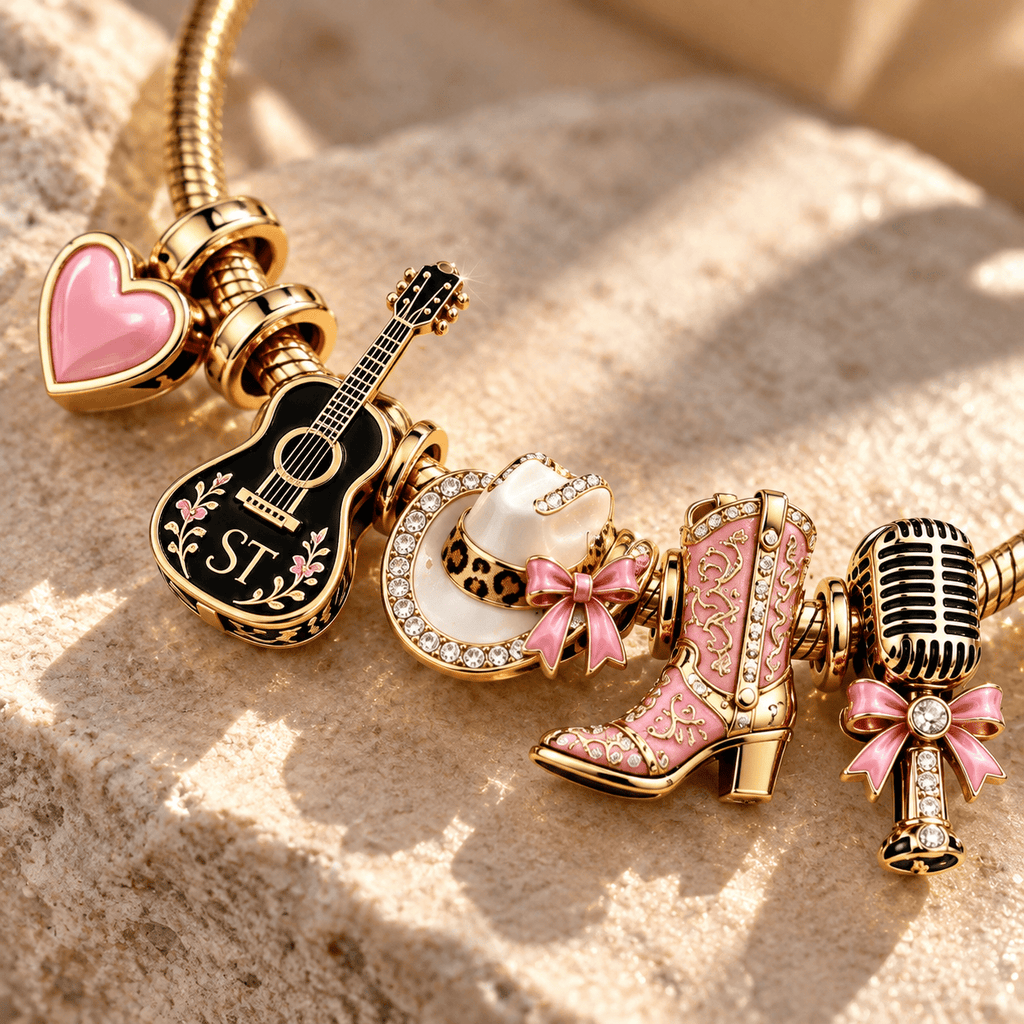 SNTW Gold Charm Bracelet Set TTN