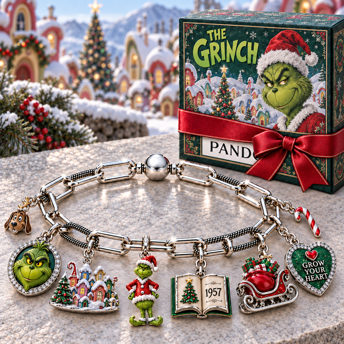 TGR Silver Charm Bracelet Set NTVA