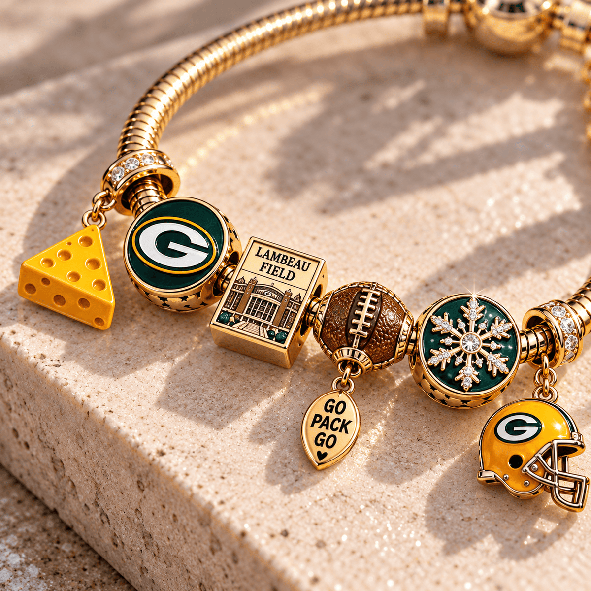 GBP Gold Charm Bracelet Set TTN