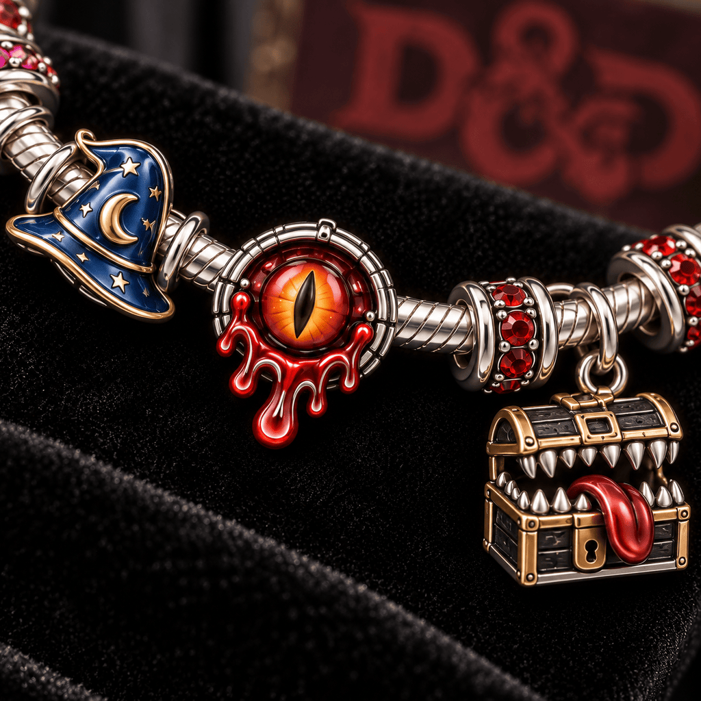 DND Silver Charm Bracelet Set TTTT